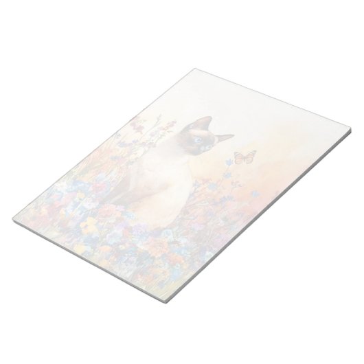 Siamese Cat 1 - 11" x 8,5" Notitieblok (Schuin)