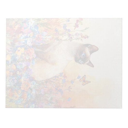 Siamese Cat 1 - 11" x 8,5" Notitieblok (Voorkant)