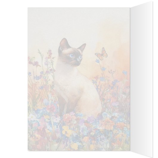 Siamese Cat 1 - 5 "x 7" Art Kaart (Binnen (Links))