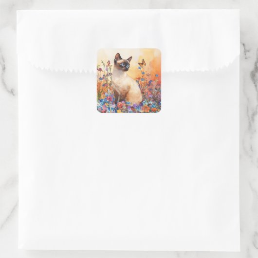 Siamese Cat 1 - Envelop Stickers (Tas)