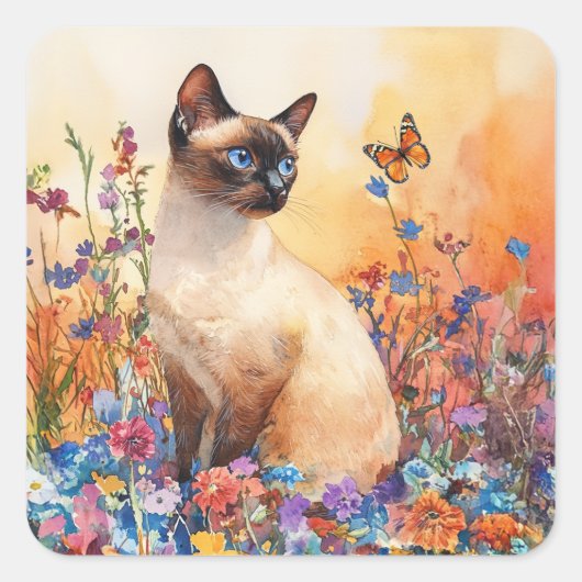 Siamese Cat 1 - Envelop Stickers (Voorkant)