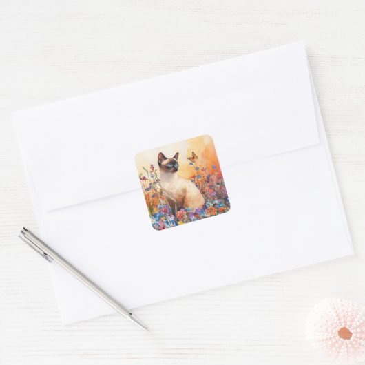 Siamese Cat 1 - Envelop Stickers (Envelop)