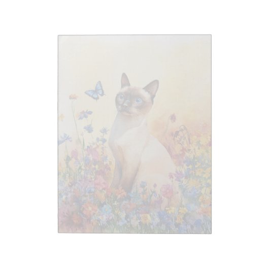 Siamese Cat 2 - 11" x 8,5" Notitieblok (Linkerzijde)