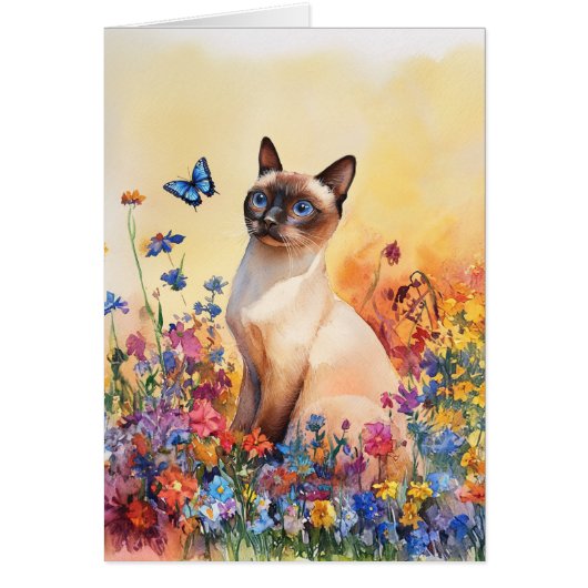 Siamese Cat 2 - 5 "x 7" Art Kaart (Voorkant)