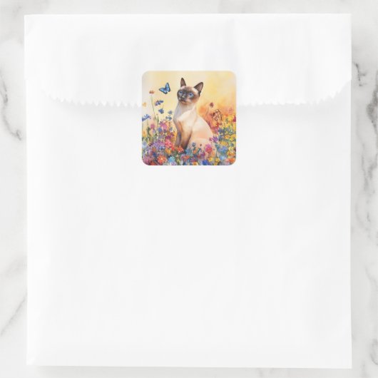 Siamese Cat 2 - Envelop Stickers (Tas)