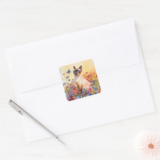 Siamese Cat 2 - Envelop Stickers (Envelop)