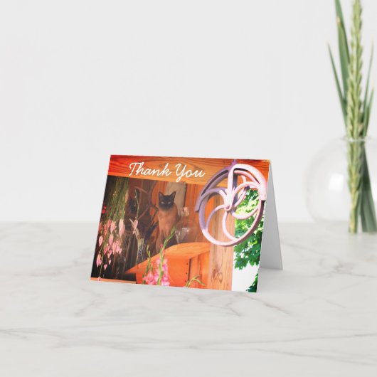 Siamese Cat 2  Hartelijk dank Bedankkaart (Voorkant)