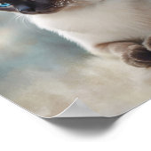 Siamese Cat 749 Digitale kunst Poster (Hoek)