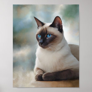 Siamese Cat 749 Digitale kunst Poster
