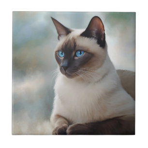 Siamese Cat 749 Digitale kunst Tegeltje