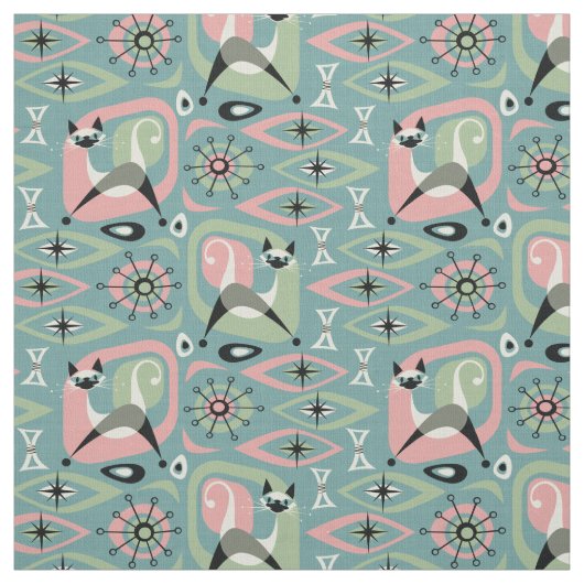 Siamese Cat Abstract ©studioxtine Stof (Swatch)