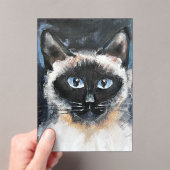 Siamese cat acryl uitnodigingen (Insitu (Draagbaar))