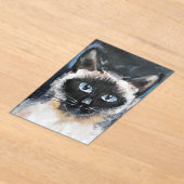 Siamese cat acryl uitnodigingen (Laagn)