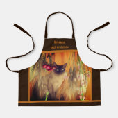 Siamese Cat Animal Art gepersonaliseerd Schort (Voorkant)