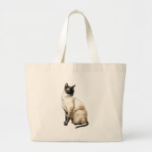 "Siamese Cat" Art Bag Grote Tote Bag (Voorkant)