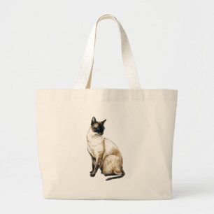 "Siamese Cat" Art Bag Grote Tote Bag