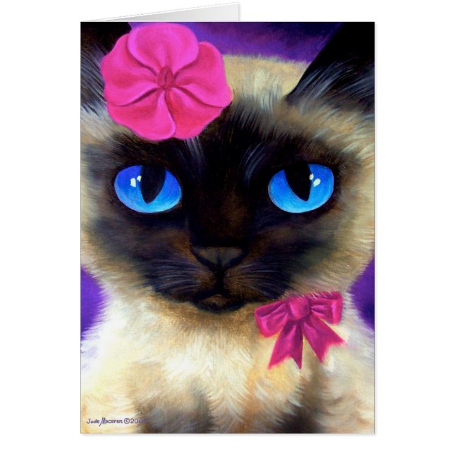 Siamese Cat Art-kaart (Voorkant)
