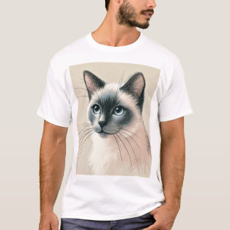 Siamese Cat Art T-Shirt – Schattige Pet Lover Gift