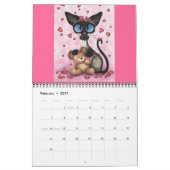 Siamese Cat Artwork van Amy Lyn Bihrle Kalender (Feb 2027)