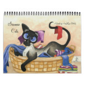 Siamese Cat Artwork van Amy Lyn Bihrle Kalender (Hoes)