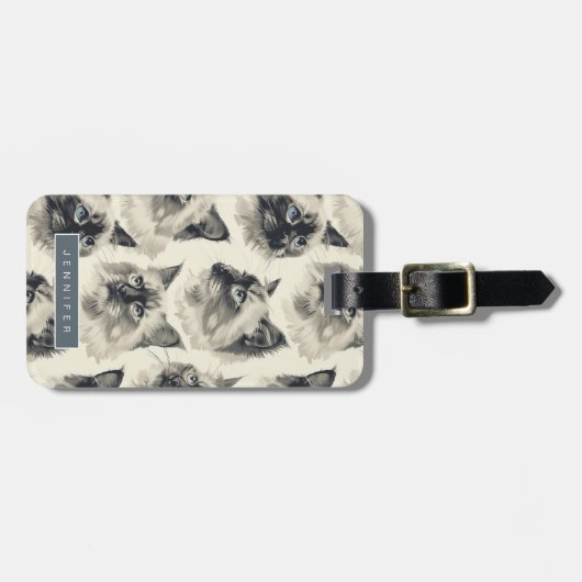 Siamese Cat Bagagelabels (Voorkant horizontaal)