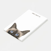 Siamese Cat | bewerkbare tekst | Hier is wat er op Post-it® Notes (Schuin)