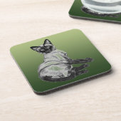 Siamese Cat Bier Onderzetter (Linkerzijde)