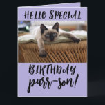 SIAMESE CAT BIRTHDAY-WENSKAARTEN KAART<br><div class="desc">BEAUTIFUL SIAMESE RESTING CAT BIRTHDAY KAART</div>