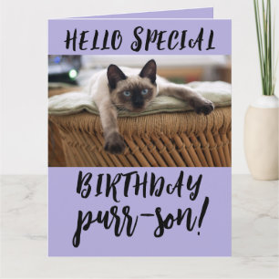 SIAMESE CAT BIRTHDAY-WENSKAARTEN KAART