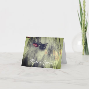 Siamese Cat Black en White — Hartelijk dank voor u Bedankkaart