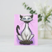 Siamese Cat Briefkaart (Staand voorkant)