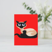 Siamese Cat Briefkaart (Staand voorkant)