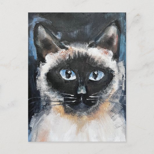 Siamese cat briefkaart (Voorkant)
