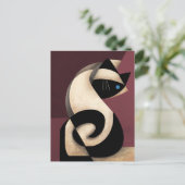 Siamese Cat Briefkaart (Staand voorkant)