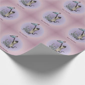 Siamese Cat Butterfly Daisies gepersonaliseerd Cadeaupapier (Hoek)