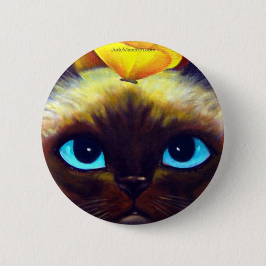 SIAMESE CAT-BUTTON RONDE BUTTON 5,7 CM (Voorkant)