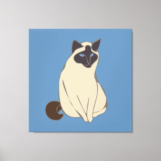 Siamese Cat Canvas Afdruk (Voorkant)