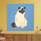 Siamese Cat Canvas Afdruk (Insitu (Woonkamer))