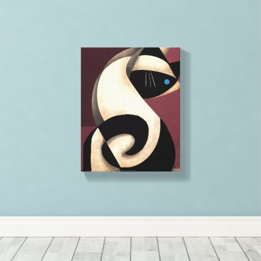 Siamese Cat Canvas Afdruk (Insitu (Houten vloer))