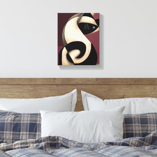 Siamese Cat Canvas Afdruk (Insitu (Slaapkamer))