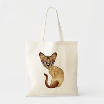 Siamese Cat Canvas tas