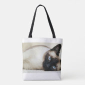 Siamese Cat Canvas tas (Achterkant)