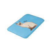 Siamese cat cartoon illustration badmat (Gekanteld)