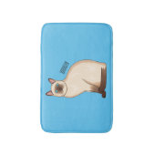 Siamese cat cartoon illustration badmat (Voorkant Verticaal)