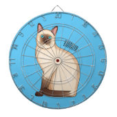 Siamese cat cartoon illustration dartbord (Voorkant)