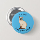 Siamese cat cartoon illustration ronde button 5,7 cm (Voorkant /achterkant)