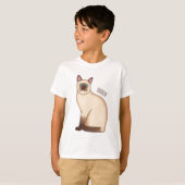Siamese cat cartoon illustration  t-shirt (Voorkant volledig)