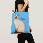 Siamese cat cartoon illustration tote bag (Dichtbij)