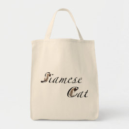 Siamese cat character tote bag