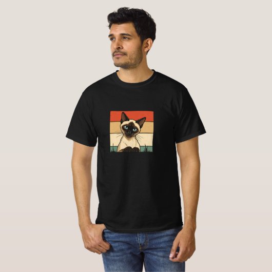 Siamese Cat Charm T-shirt (Voorkant volledig)